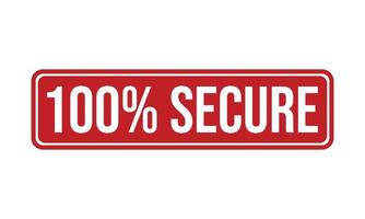 100 Percent Secure Rubber Stamp vector