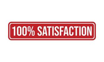 100 Percent Satisfaction Rubber Stamp vector