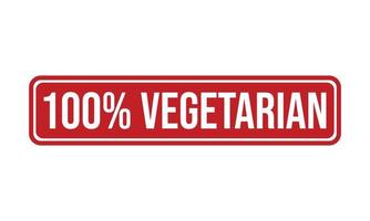 100 por ciento vegetariano caucho sello vector