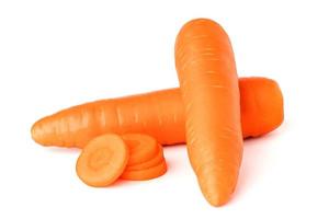 raw carrot isolate on white background photo