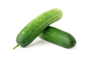 raw cucumber isolate on white background photo