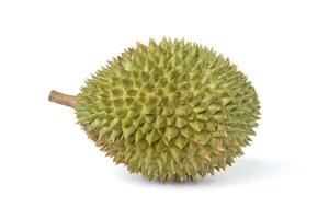 fresh green durian isolate on white background photo