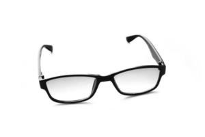 fashion black glasses isolate on white background photo