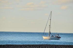 Boat on the ocean photo