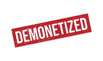 Demonetized Rubber Stamp. Demonetized Grunge Stamp Seal Vector Illustration