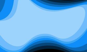 abstract background blue waves paper text effect. Template design for social media, banner, card vector