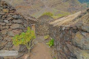 Old stone huts photo