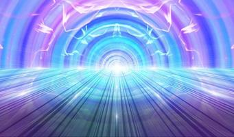 Dynamic trend stage exhibition hall tunnel future science and technology spatial sense background photo