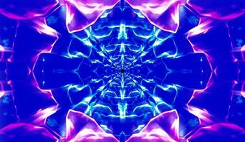 A work of digital illustration art with smoky lines and fractal patterns rendering a chaotic dark background photo