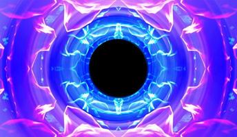 Neon Radial spiral forward tunnel effect meta universe technology sense background photo