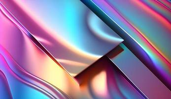 Beautiful Holographic Glassy Gradient Background photo