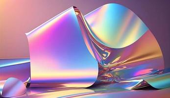 Beautiful Holographic Glassy Gradient Background photo