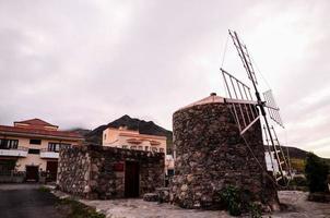 Old stone windmill photo