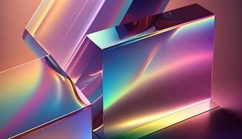 Beautiful Holographic Glassy Gradient Background photo