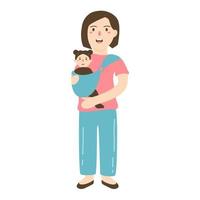 flat mother's day illustration vector