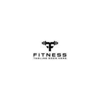 TF fitness creative logo design vector