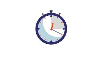 Clock with moving arrows. Animated Clock time lapse animation video