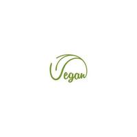 vegano creativo logo diseño modelo vector