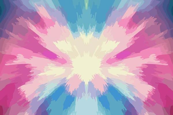 Simple ikat blur explosion powder rainbow pastel background. Abstract minimal seamless pattern graphic blurred line. Design for texture textile print art background wallpaper tile backdrop vector.