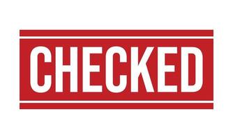 Checked Rubber Grunge Stamp Seal Stock Vector