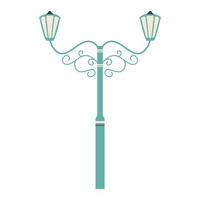 lámpara en clásico estilo para calle Encendiendo vector