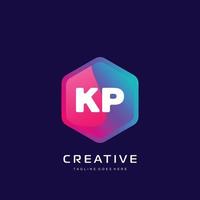 KP initial logo With Colorful template vector. vector