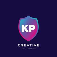 KP initial logo With Colorful template vector. vector