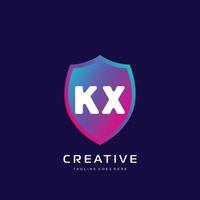 KX initial logo With Colorful template vector. vector
