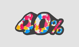 special offer 40 percent design with abstract vector