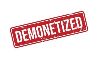 Demonetized Rubber Stamp. Demonetized Grunge Stamp Seal Vector Illustration