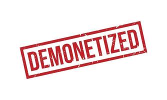 Demonetized Rubber Stamp. Demonetized Grunge Stamp Seal Vector Illustration