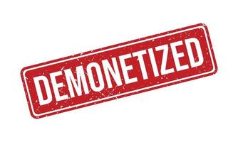 Demonetized Rubber Stamp. Demonetized Grunge Stamp Seal Vector Illustration