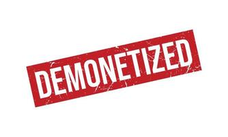 Demonetized Rubber Stamp. Demonetized Grunge Stamp Seal Vector Illustration