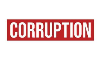 corrupción caucho estampilla. corrupción caucho grunge sello sello vector ilustración