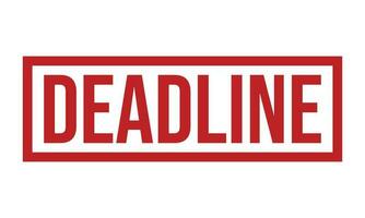 Deadline Rubber Grunge Stamp Seal Vector Illustration