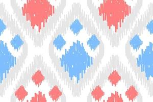 Fabric ikat pattern art. Geometric ethnic seamless pattern traditional. American, Mexican style. vector