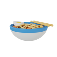 spaghetti ägg ikon 3d tolkning illustration png