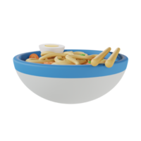 spaghetti ägg ikon 3d tolkning illustration png