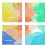 set of abstract colorful template background. vector illustration. circles shape.