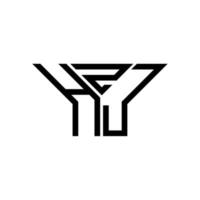 diseño creativo del logotipo de la letra hzj con gráfico vectorial, logotipo sencillo y moderno hzj. vector