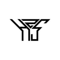 diseño creativo del logotipo de la letra hzs con gráfico vectorial, logotipo simple y moderno de hzs. vector