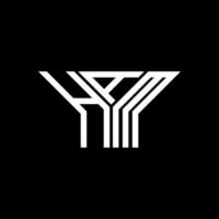 diseño creativo del logotipo de la letra de jamón con gráfico vectorial, logotipo sencillo y moderno de jamón. vector