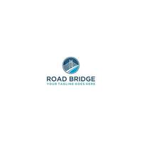 Road bridge logo design template vector