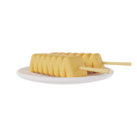 udon vis icoon 3d renderen illustratie png