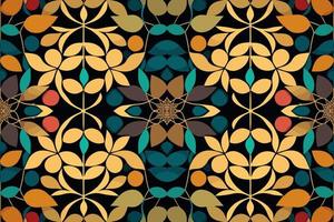 Floral pattern bright colorful background. Abstract graphic line modern elegant minimal retro style. Flower design for texture textile print art background wallpaper tile backdrop vector illustration.