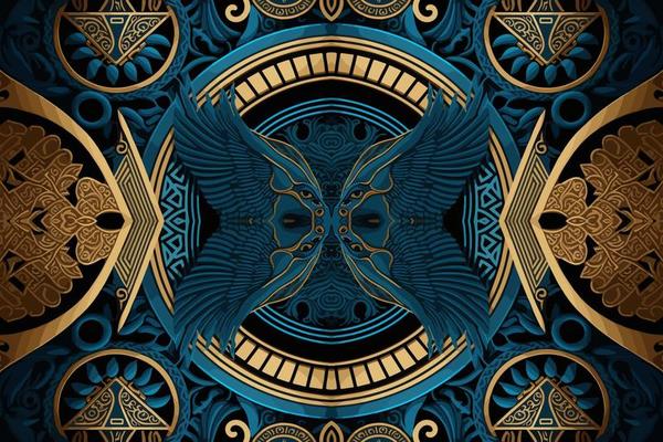 Egyptian geometry pattern old ancient background. Abstract traditional folk antique tribal ethnic graphic line. Ornate elegant luxury vintage retro style. Texture textile fabric ethnic egypt patterns