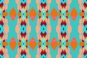 Simple ikat pattern bright background. Abstract geometric ethnic folk antique vintage retro blurred graphic line. Design for texture fabric textile print art background wallpaper tile backdrop vector. vector