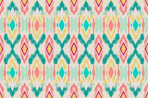 Simple ikat pattern bright background. Abstract geometric ethnic folk antique vintage retro blurred graphic line. Design for texture fabric textile print art background wallpaper tile backdrop vector. vector