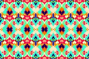 Simple ikat pattern bright background. Abstract geometric ethnic folk antique vintage retro blurred graphic line. Design for texture fabric textile print art background wallpaper tile backdrop vector. vector