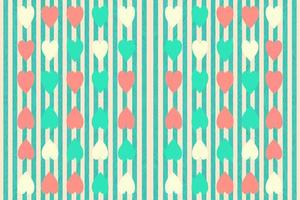 Geometric simple stripes with heart pattern bright pastel background. Abstract graphic line modern elegant minimal retro style. Design for fabric texture textile print art background wallpaper. vector